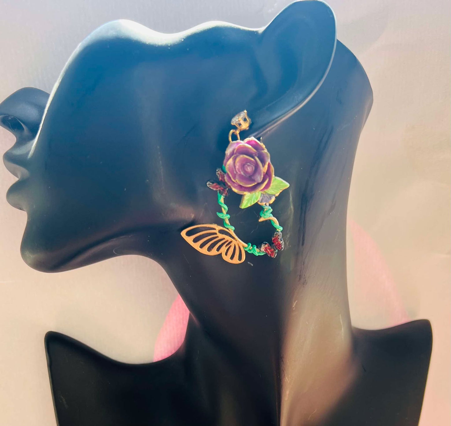 Wire Wrapped Golden Butterflies