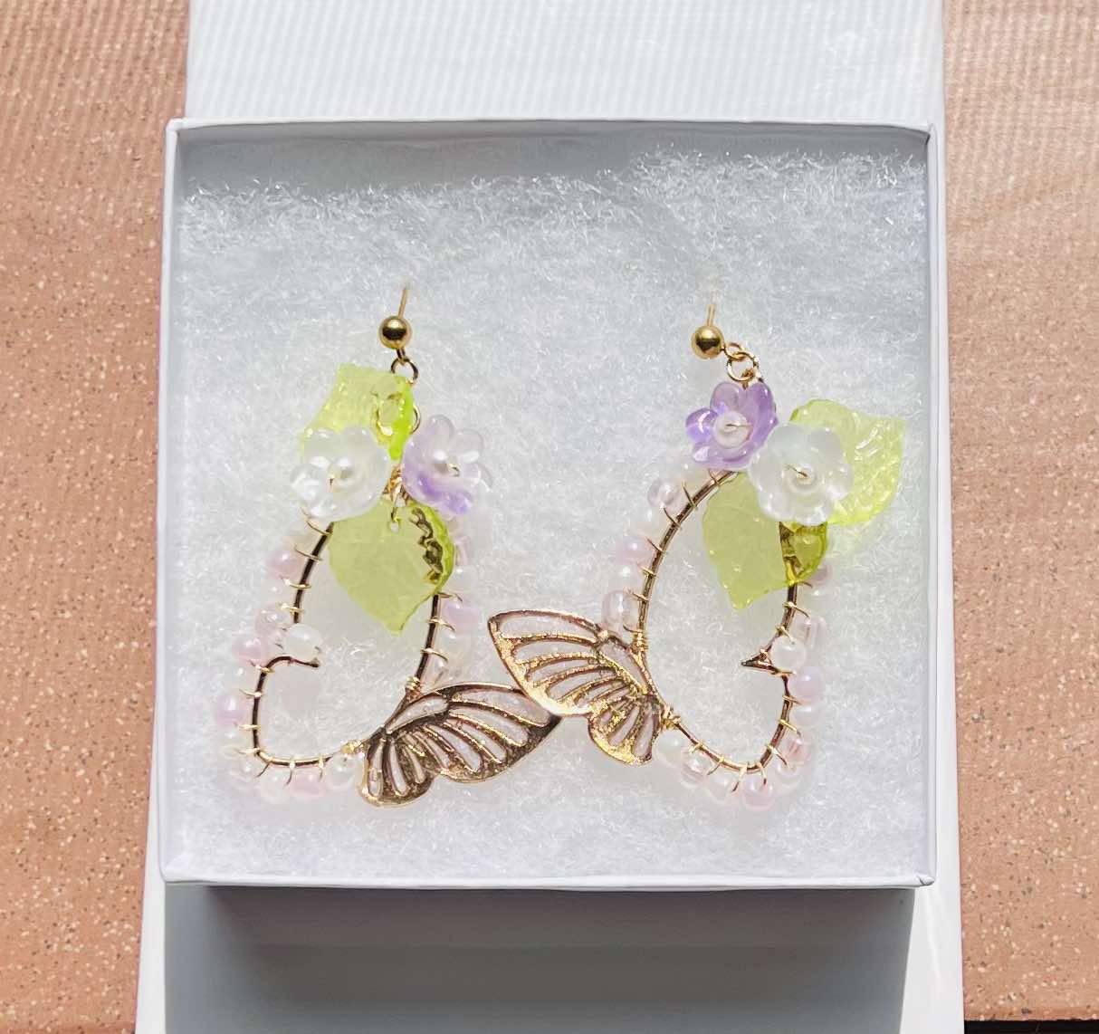 Wire Wrapped Golden Butterflies