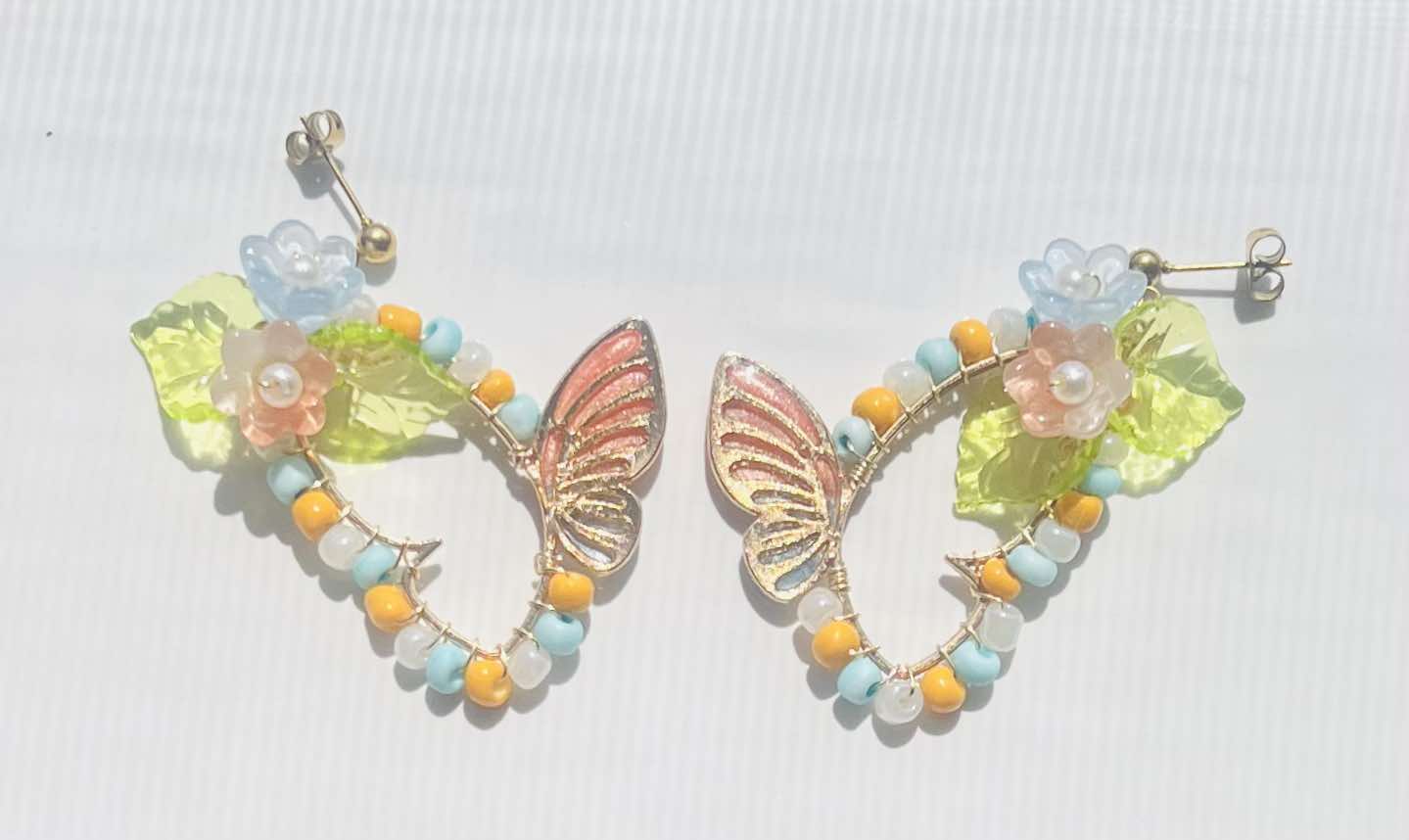 Wire Wrapped Golden Butterflies