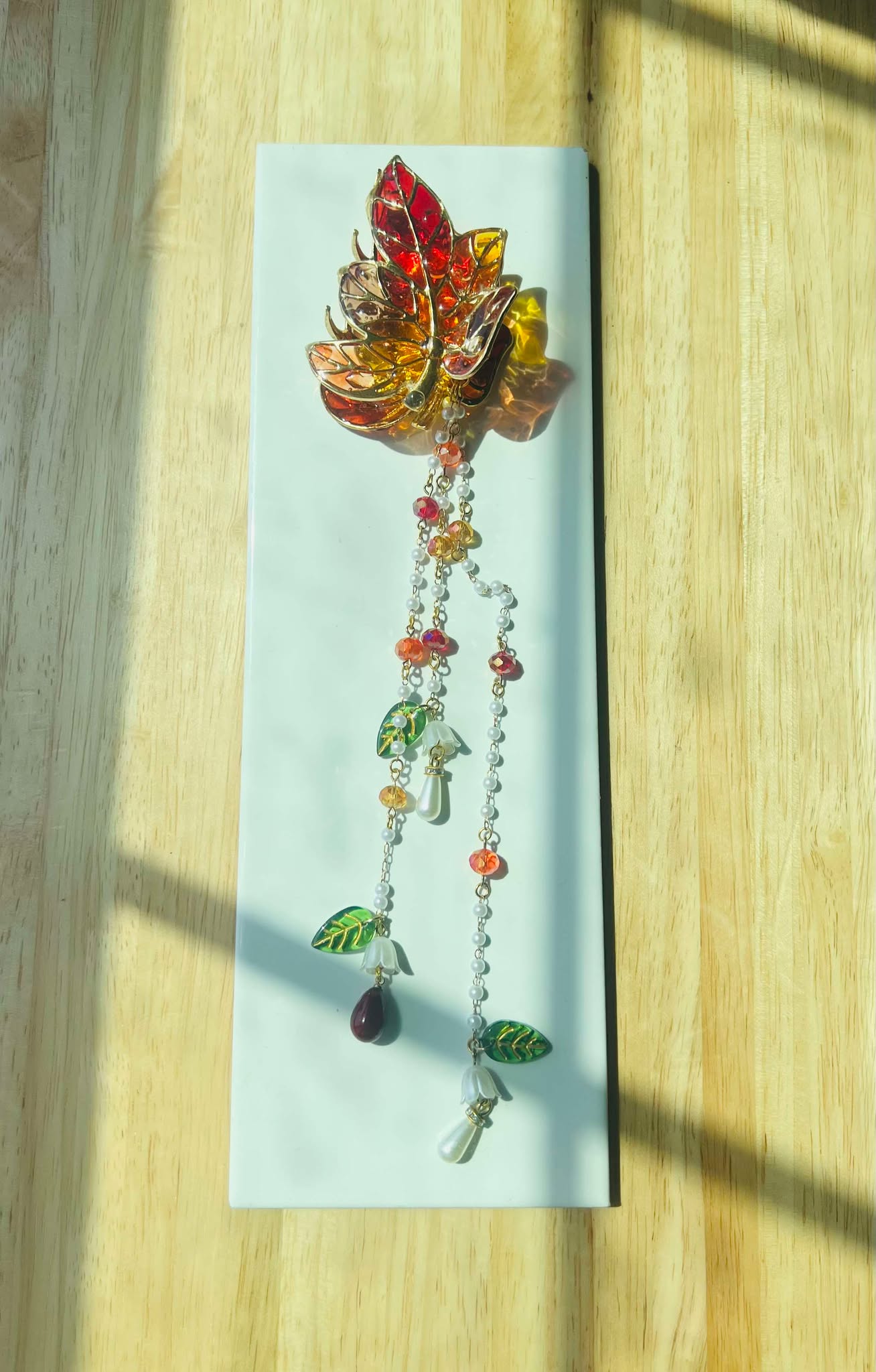 Red Leaf Claw Clip