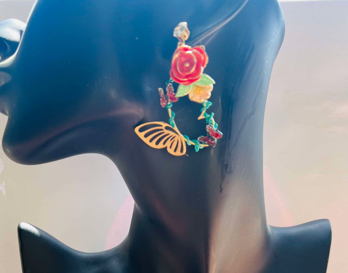 Wire Wrapped Golden Butterflies