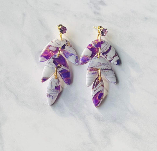 Purple Swirl Statement Leaves