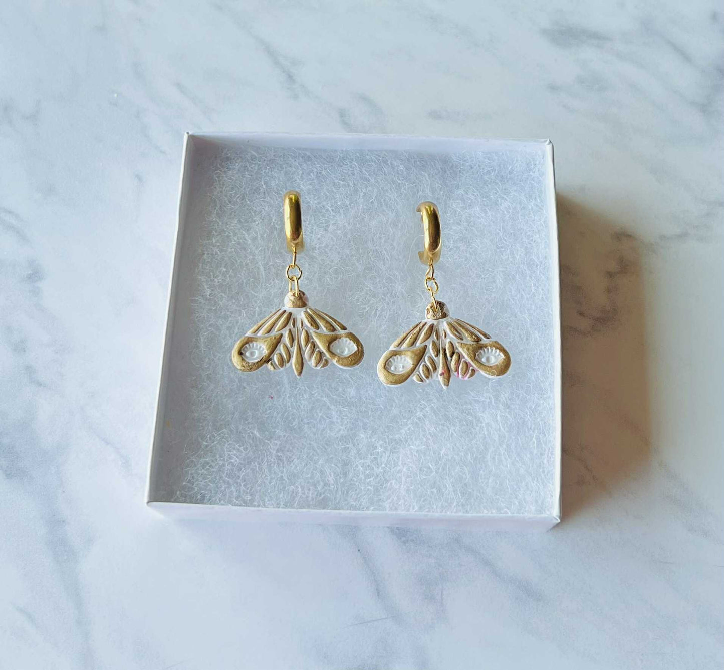 Moth Hoop Dangles
