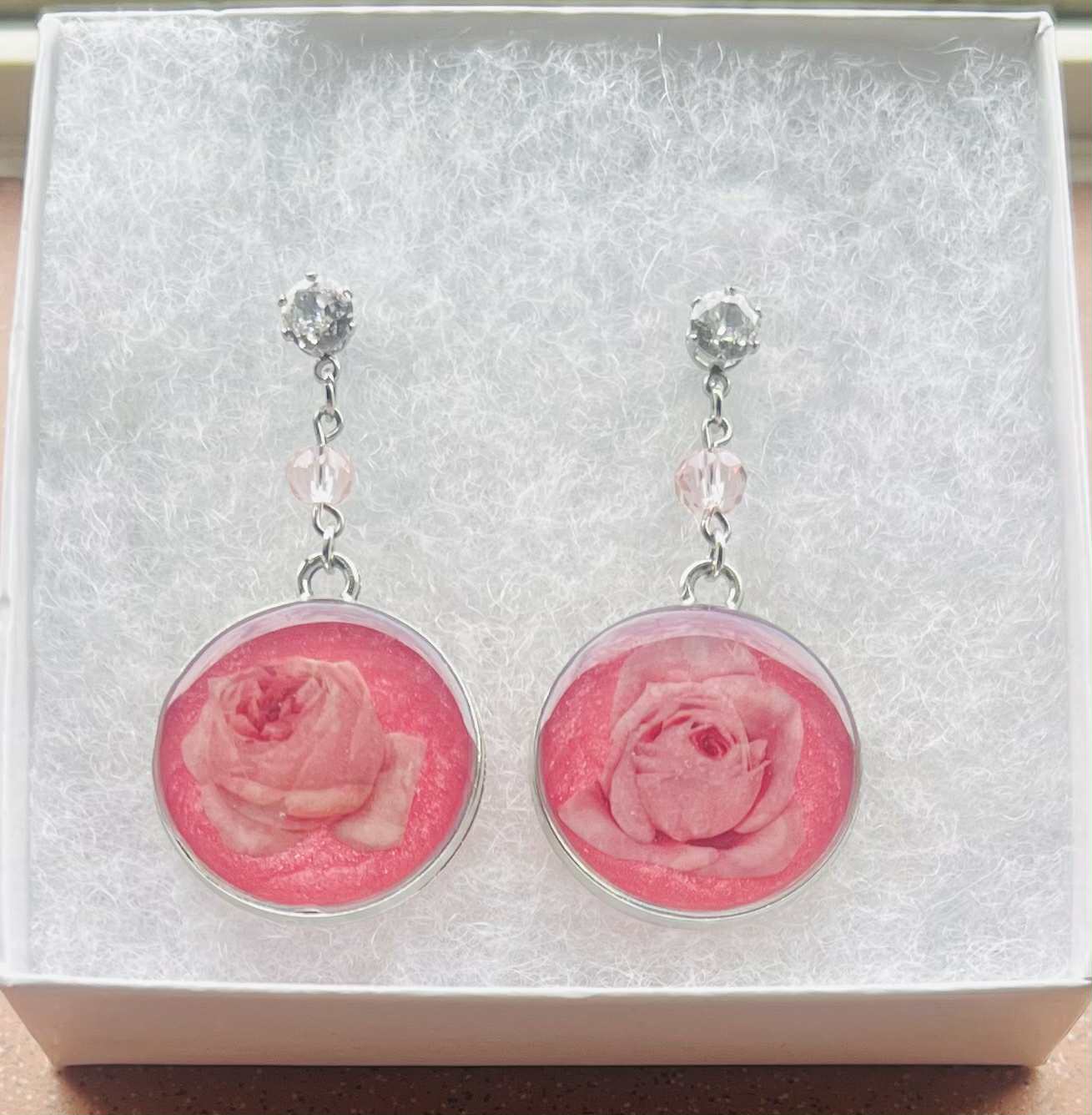 Elegant Rose Dangles