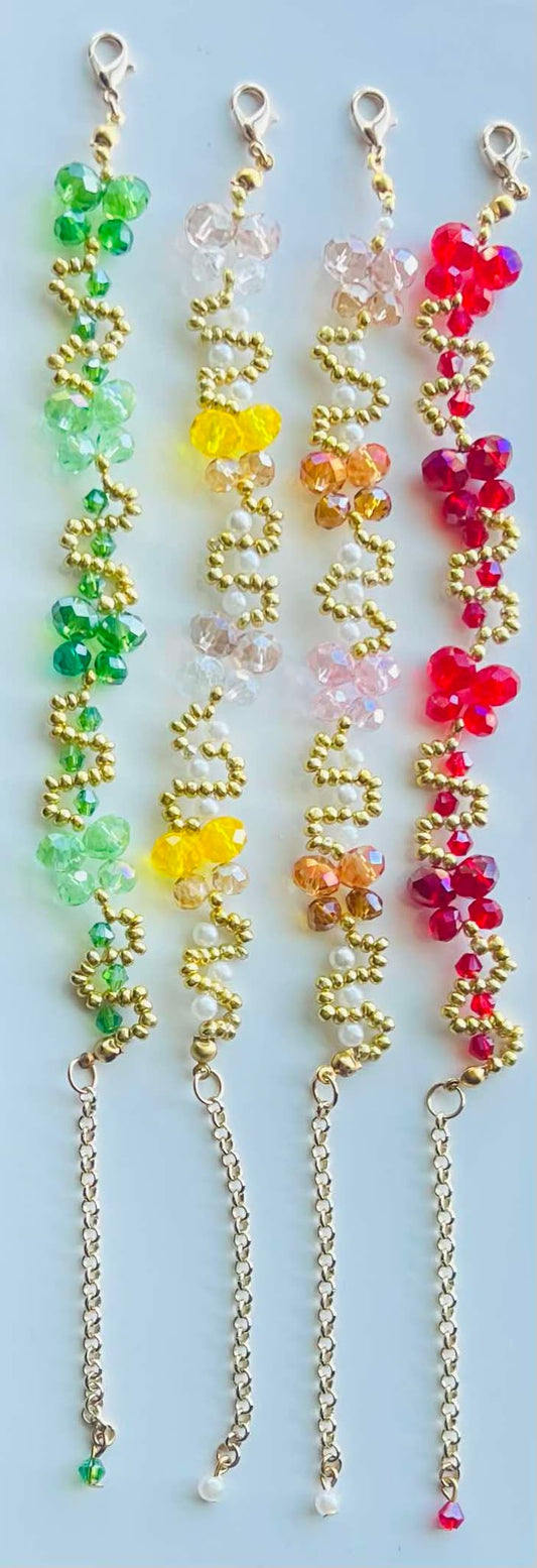 Gold Beaded Butterfly Bracelets
