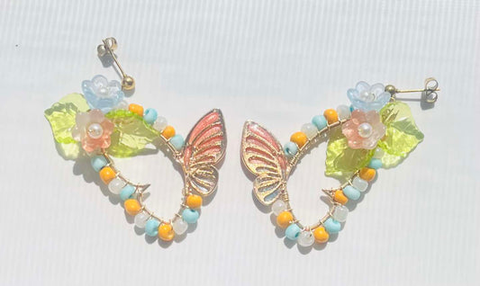 Wire Wrapped Golden Butterflies