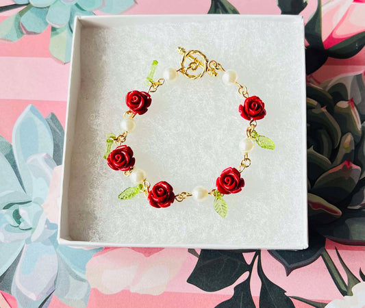 Rose Charm Bracelet