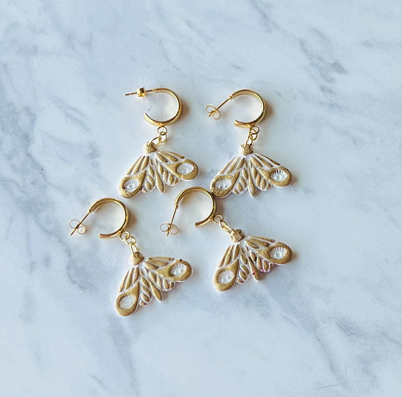 Moth Hoop Dangles